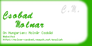 csobad molnar business card