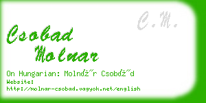 csobad molnar business card